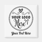 Gepersonaliseerde Stijlvolle Logo Modern Custom Br Magneet (Voorkant)