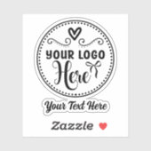 Gepersonaliseerde Stijlvolle Logo Modern Custom Br Sticker (Vel)
