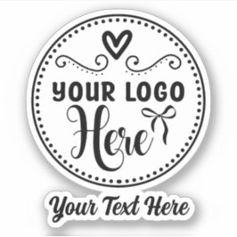 Gepersonaliseerde Stijlvolle Logo Modern Custom Br Sticker