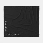 Gepersonaliseerde Stijlvolle Minimalistische Paren Fleece Deken (Voorkant (Horizontaal))