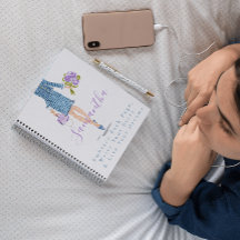 Gepersonaliseerde stijlvolle Mode vrouw paarse blo