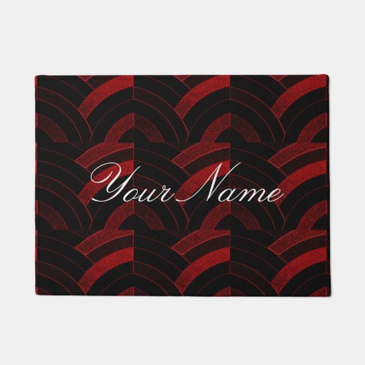 gepersonaliseerde stijlvolle moderne chevron deurmat (Voorkant)