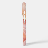 Gepersonaliseerde Stijlvolle Roze Gouden Agaat Mar Case-Mate iPhone Case (Achterkant / Links)