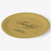 Gepersonaliseerde stijlvolle, stijlvolle kalligraf papieren bordje (Gekanteld)