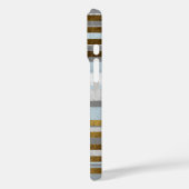 Gepersonaliseerde stijlvolle strepen & monogram Case-Mate iPhone case (Achterkant / Links)