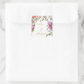 Gepersonaliseerde stikers in goud vierkante sticker (Tas)