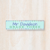 Gepersonaliseerde Stippen met kleurcode voor leraa Deurbordje (Voorkant)