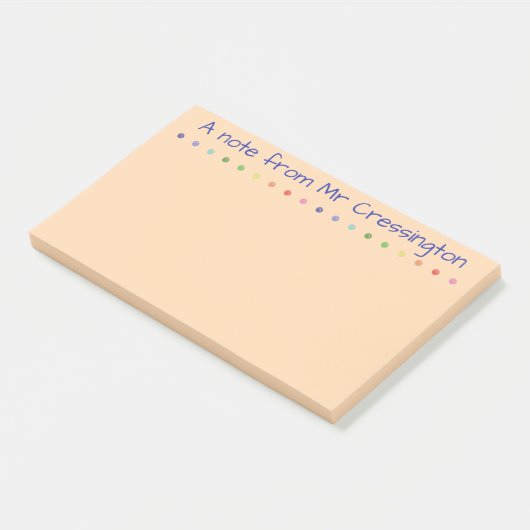 Gepersonaliseerde Stippen met kleurcode voor leraa Post-it® Notes (Schuin)