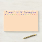 Gepersonaliseerde Stippen met kleurcode voor leraa Post-it® Notes (Op bureau)