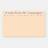 Gepersonaliseerde Stippen met kleurcode voor leraa Post-it® Notes (Voorkant)