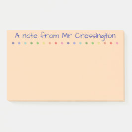 Gepersonaliseerde Stippen met kleurcode voor leraa Post-it® Notes