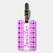 Gepersonaliseerde Stippen patroon Bagagelabel (Voorkant verticaal)