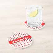 Gepersonaliseerde Stippen patroon Zandsteen Onderzetter (Zijkant)