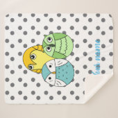 Gepersonaliseerde stippen zouden patroon kinder wi sherpa deken (Voorkant (horizontaal))