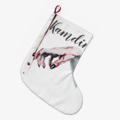 Gepersonaliseerde Stocking zombie bloeddruppelvamp Grote Kerstsok (Voorkant (Hangend))