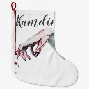 Gepersonaliseerde Stocking zombie bloeddruppelvamp Grote Kerstsok