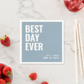 Gepersonaliseerde stoffige blauwe beste dag ooit b servet (Insitu)