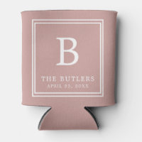 Gepersonaliseerde stoffige Roos/Blush bruiloft Koe