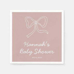 Gepersonaliseerde stoffige roze Baby showers serve Servet