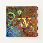 Gepersonaliseerde stoomponsklokken notitieboek (Achterkant)