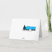 Gepersonaliseerde stoomtrein nieuwe baby boy kaart (Achterkant)