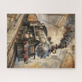 Gepersonaliseerde stoomtrein | treincadeau legpuzzel (Horizontaal)