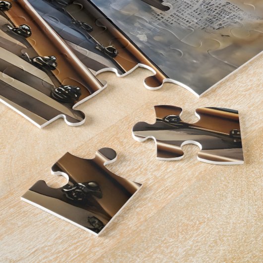 Gepersonaliseerde  stoomtrein | treincadeau legpuzzel (Zijkant)