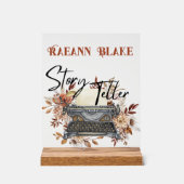 Gepersonaliseerde Story Teller Acryl Teken Bord (Voorkant)