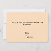 Gepersonaliseerde strand bedankkaart (Achterkant)