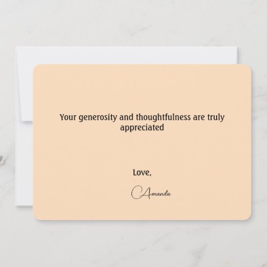 Gepersonaliseerde strand bedankkaart (Achterkant)