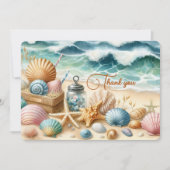 Gepersonaliseerde strand bedankkaart (Voorkant)