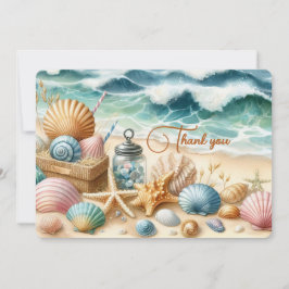 Gepersonaliseerde strand bedankkaart kaart