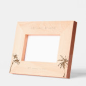 Gepersonaliseerde strand bruiloft foto gegraveerde lijstjes (Links)