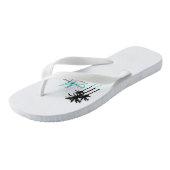 Gepersonaliseerde strand bruiloft Teenslippers (Schuin)