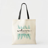 Gepersonaliseerde strand bruiloft welkom tote bag (Voorkant)