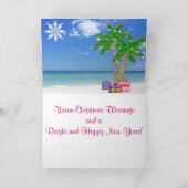 Gepersonaliseerde strand thema FOTO Kerst Kaarten (Binnen)