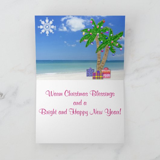 Gepersonaliseerde strand thema FOTO Kerst Kaarten (Binnen)