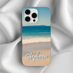Gepersonaliseerde Strandfoto Ocean Blue iPhone 16 Pro Max Hoesje