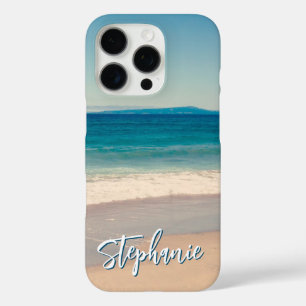 Gepersonaliseerde Strandfoto Ocean Blue iPhone 16 Pro Hoesje