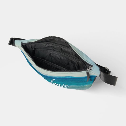 Gepersonaliseerde Strandfoto Ocean Blue Heuptasje (Open)