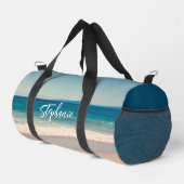 Gepersonaliseerde Strandfoto Ocean Blue Plunjezak (Rechterhoek)