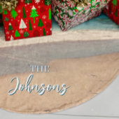 Gepersonaliseerde Strandfoto Ocean Blue Schilderac Kerstboom Rok