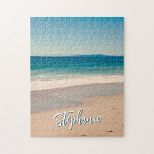 Gepersonaliseerde Strandfoto Ocean Blue Schilderac Legpuzzel