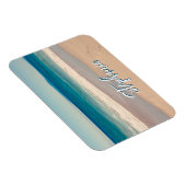 Gepersonaliseerde Strandfoto Ocean Blue Schilderac Magneet (Rechterzijde)