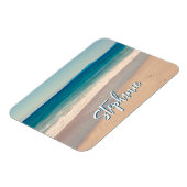 Gepersonaliseerde Strandfoto Ocean Blue Schilderac Magneet (Linkerzijde)