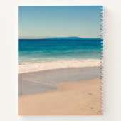 Gepersonaliseerde Strandfoto Ocean Blue Schilderac Notitieboek (Achterkant)