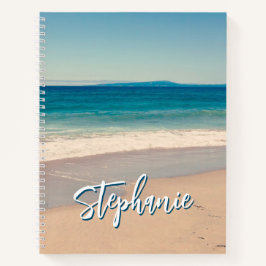Gepersonaliseerde Strandfoto Ocean Blue Schilderac Notitieboek