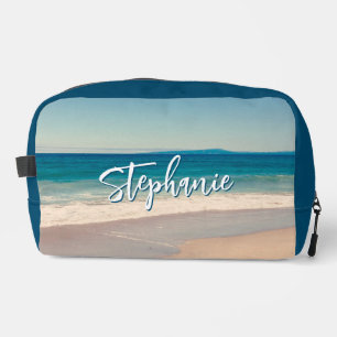 Gepersonaliseerde Strandfoto Ocean Blue Toilettasje
