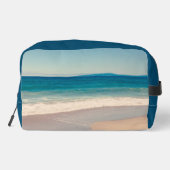 Gepersonaliseerde Strandfoto Ocean Blue Toilettasje (Achterkant)