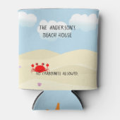 Gepersonaliseerde strandkrab blikjeskoeler (Voorkant)